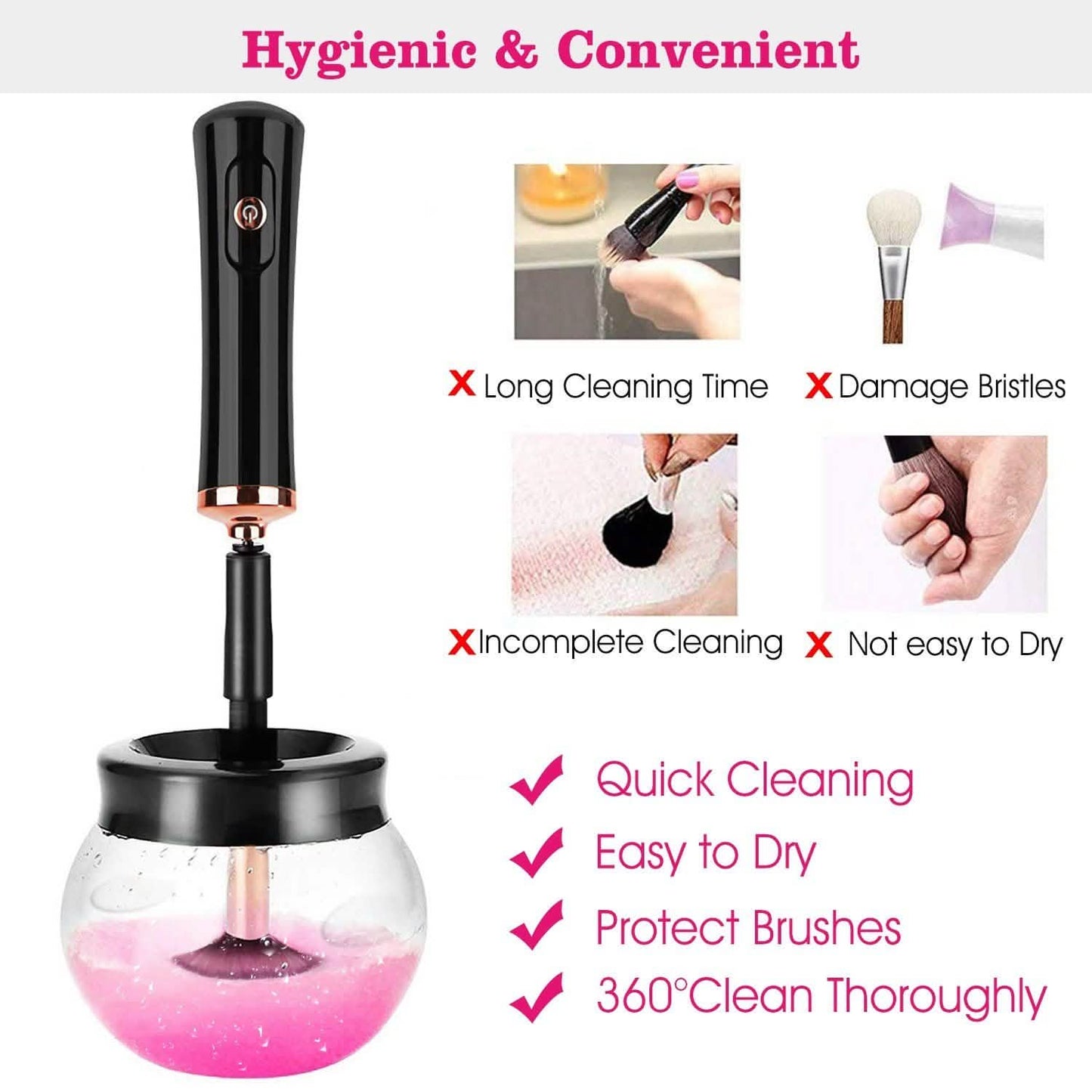 Electric Cosmetic Makeup Brush Cleaner Dryer DailySale