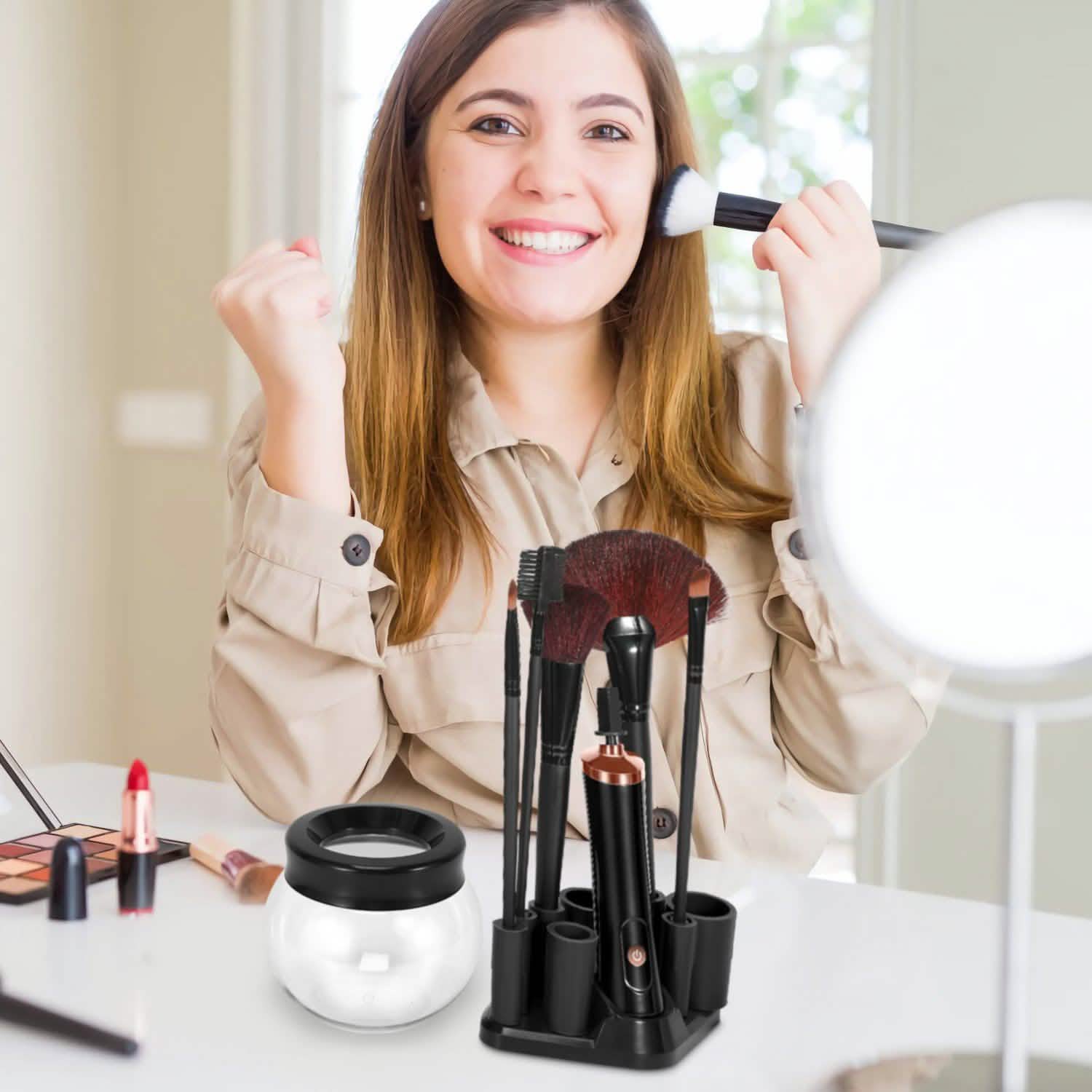 Electric Cosmetic Makeup Brush Cleaner Dryer DailySale