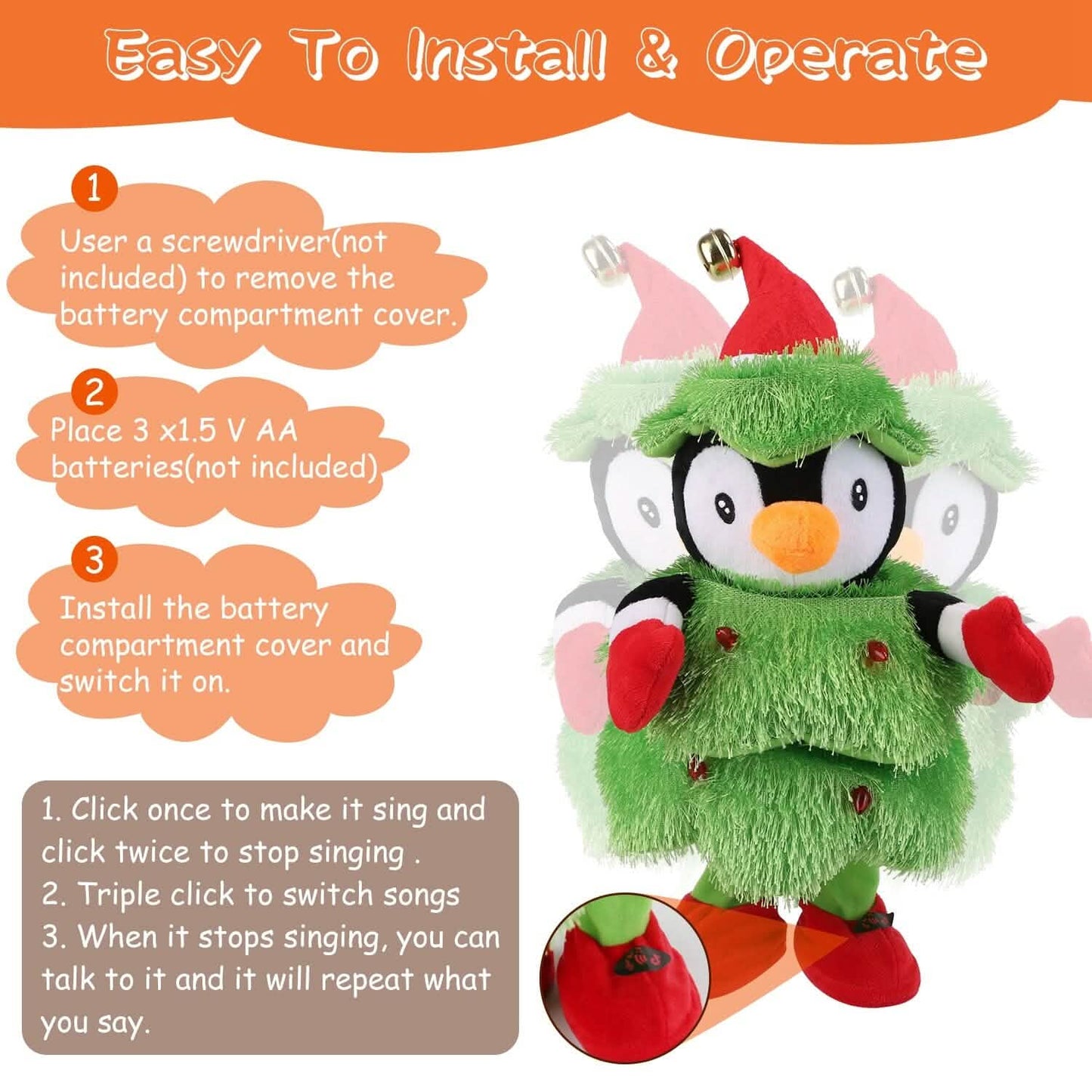 Electric Dancing Singing Plush Toy DailySale