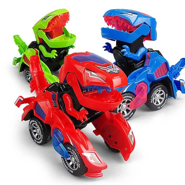 Electric Dinosaur Non Remote Control Morphing Vehicle Toy DailySale