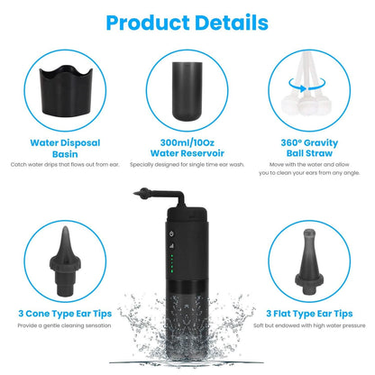 Electric Ear Wax Removal Kit with 3 Modes 6 Ear Tips IPX7 Waterproof USB Rechargeable DailySale