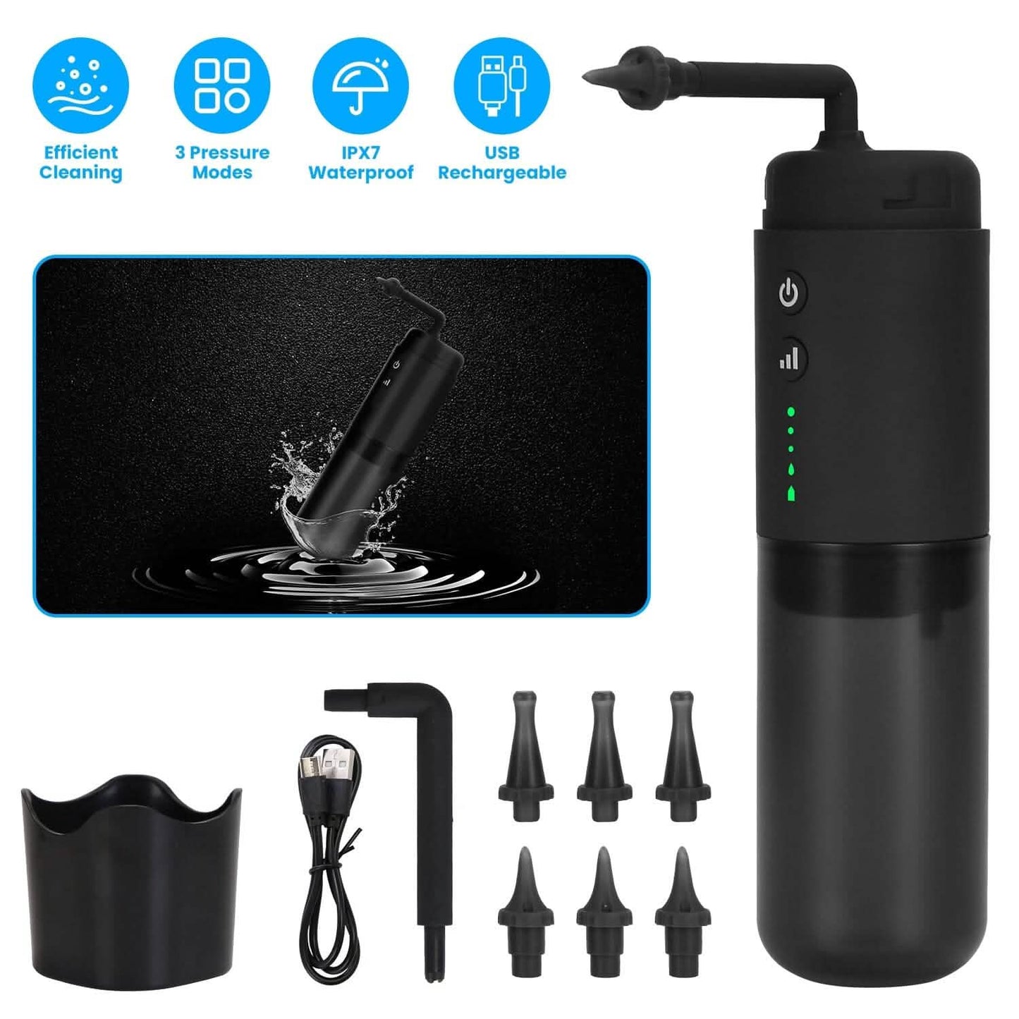 Electric Ear Wax Removal Kit with 3 Modes 6 Ear Tips IPX7 Waterproof USB Rechargeable DailySale