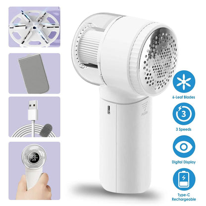Electric Fabric Shaver with 3 Speeds Lint Brush Digital Display DailySale