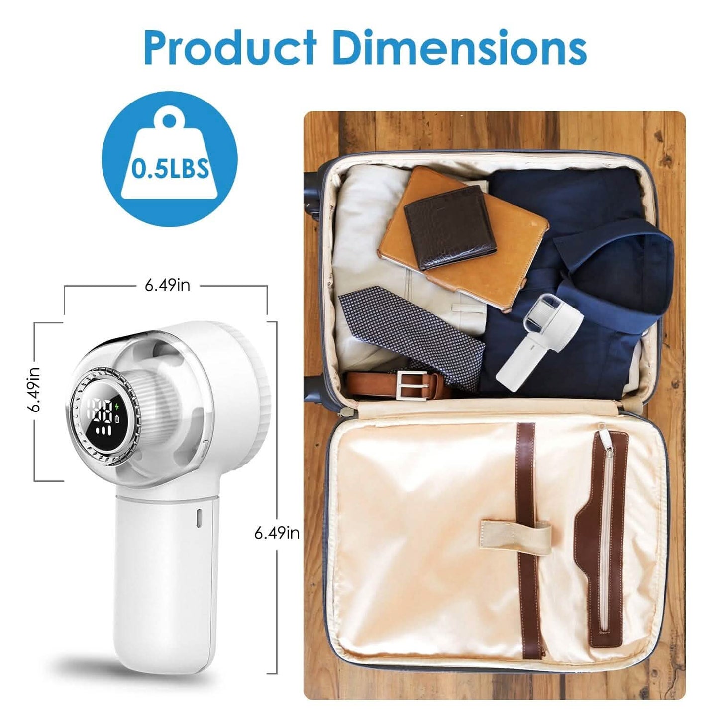 Electric Fabric Shaver with 3 Speeds Lint Brush Digital Display DailySale