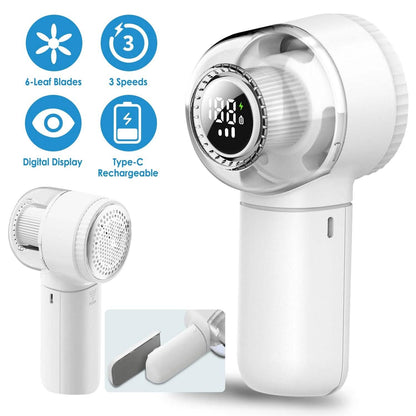 Electric Fabric Shaver with 3 Speeds Lint Brush Digital Display DailySale