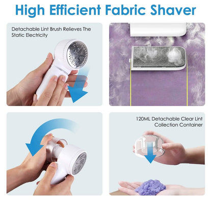 Electric Fabric Shaver with 3 Speeds Lint Brush Digital Display DailySale