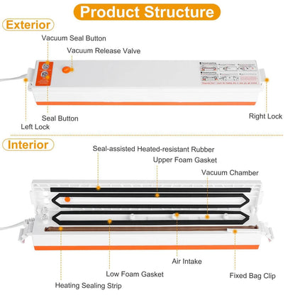 Electric Food Vacuum Sealer Machine DailySale