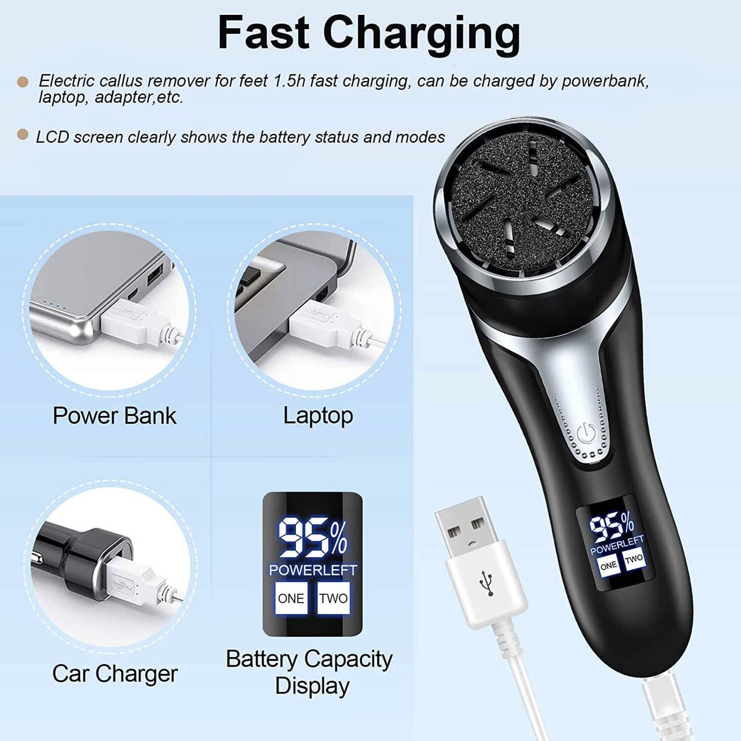Electric Foot Callus Remover with Vacuum Cleaner DailySale
