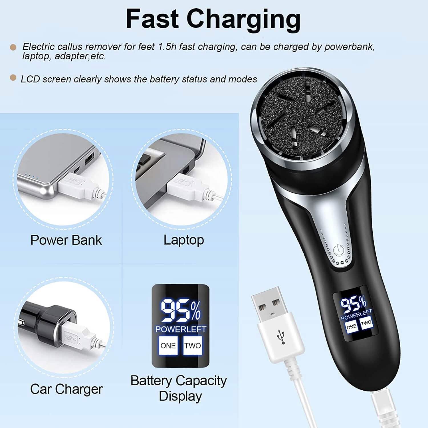 Electric Foot Callus Remover with Vacuum Cleaner DailySale