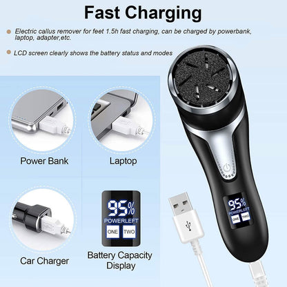 Electric Foot Callus Remover with Vacuum Cleaner DailySale