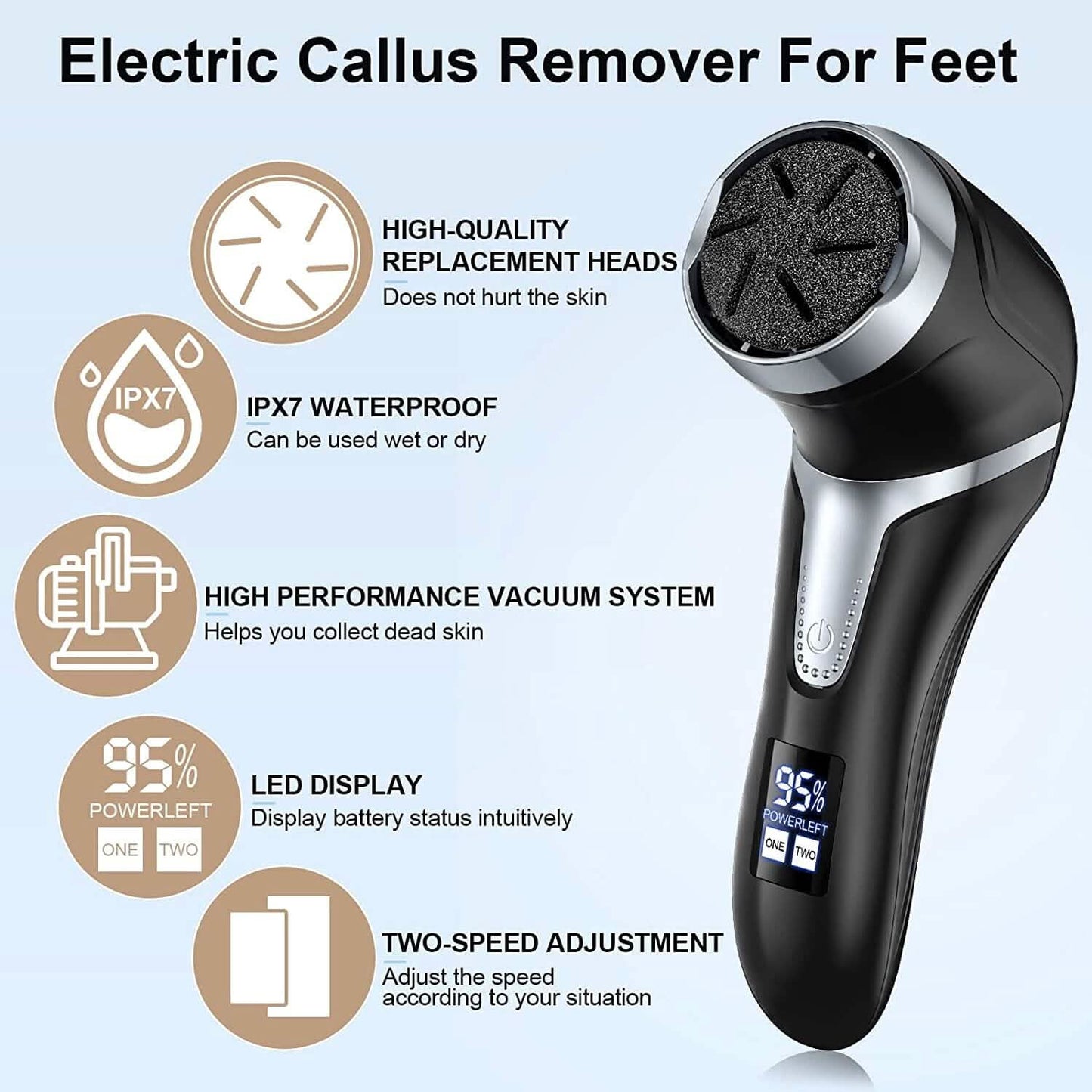 Electric Foot Callus Remover with Vacuum Cleaner DailySale