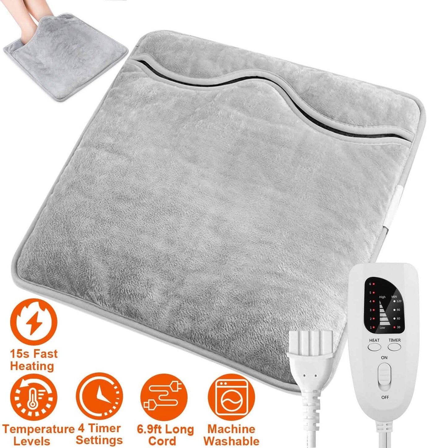 Electric Foot Warmer with 6 Temperature Settings DailySale