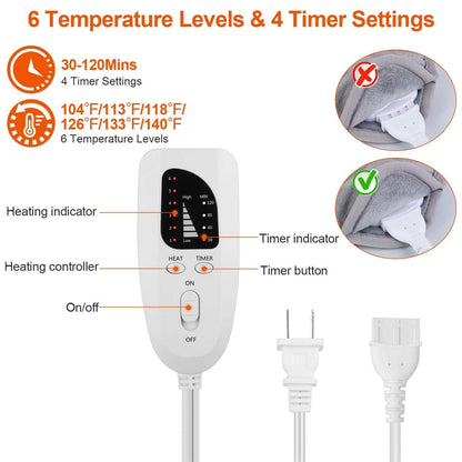 Electric Foot Warmer with 6 Temperature Settings DailySale