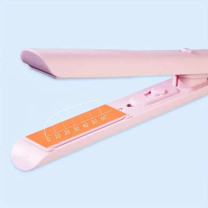 Electric Hair Straightener and Curler with Ceramic Plates DailySale
