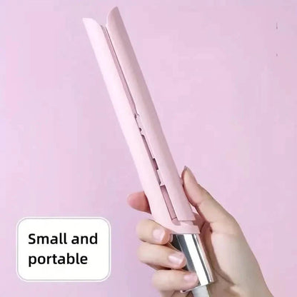 Electric Hair Straightener and Curler with Ceramic Plates DailySale