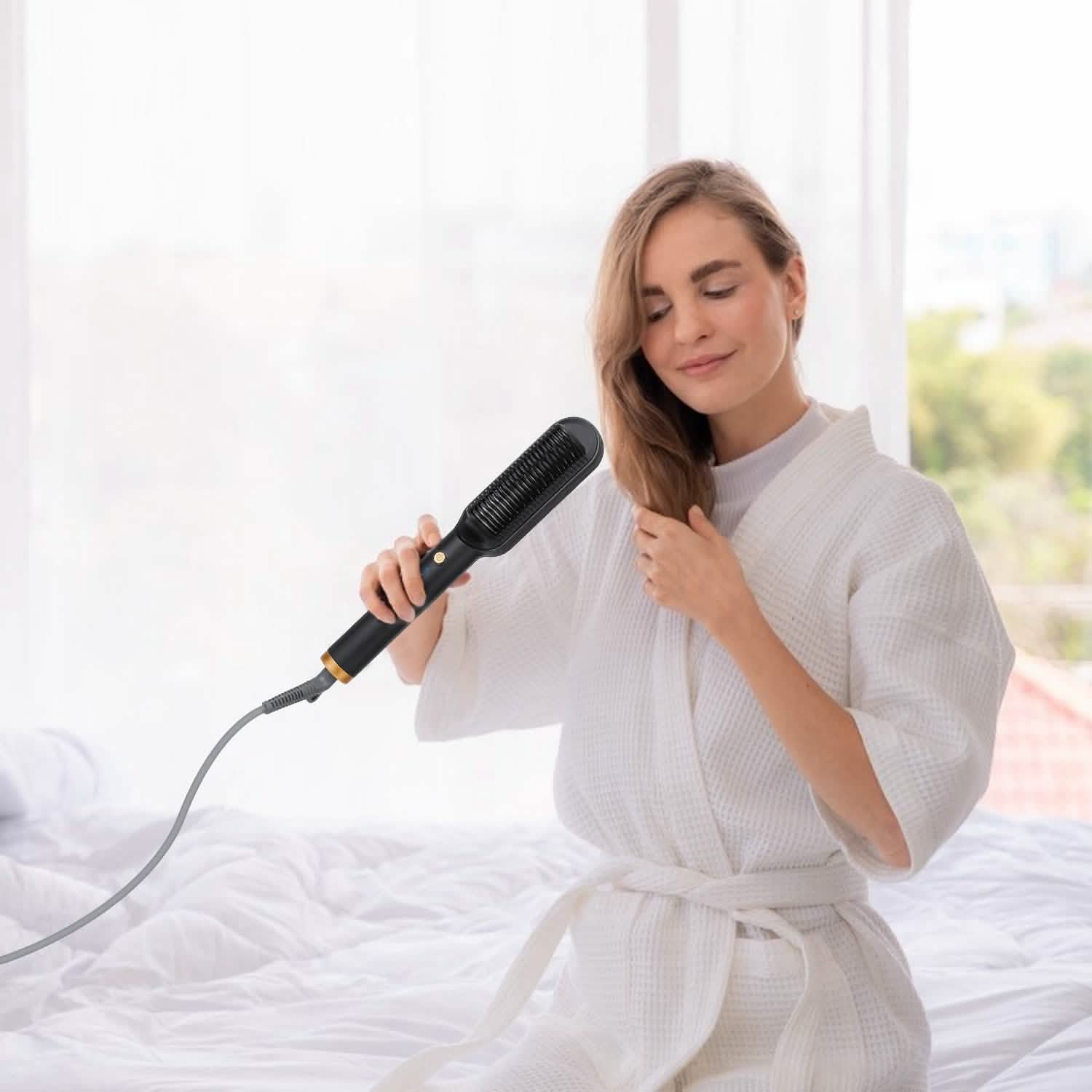 Electric Hair Straightener Brush DailySale