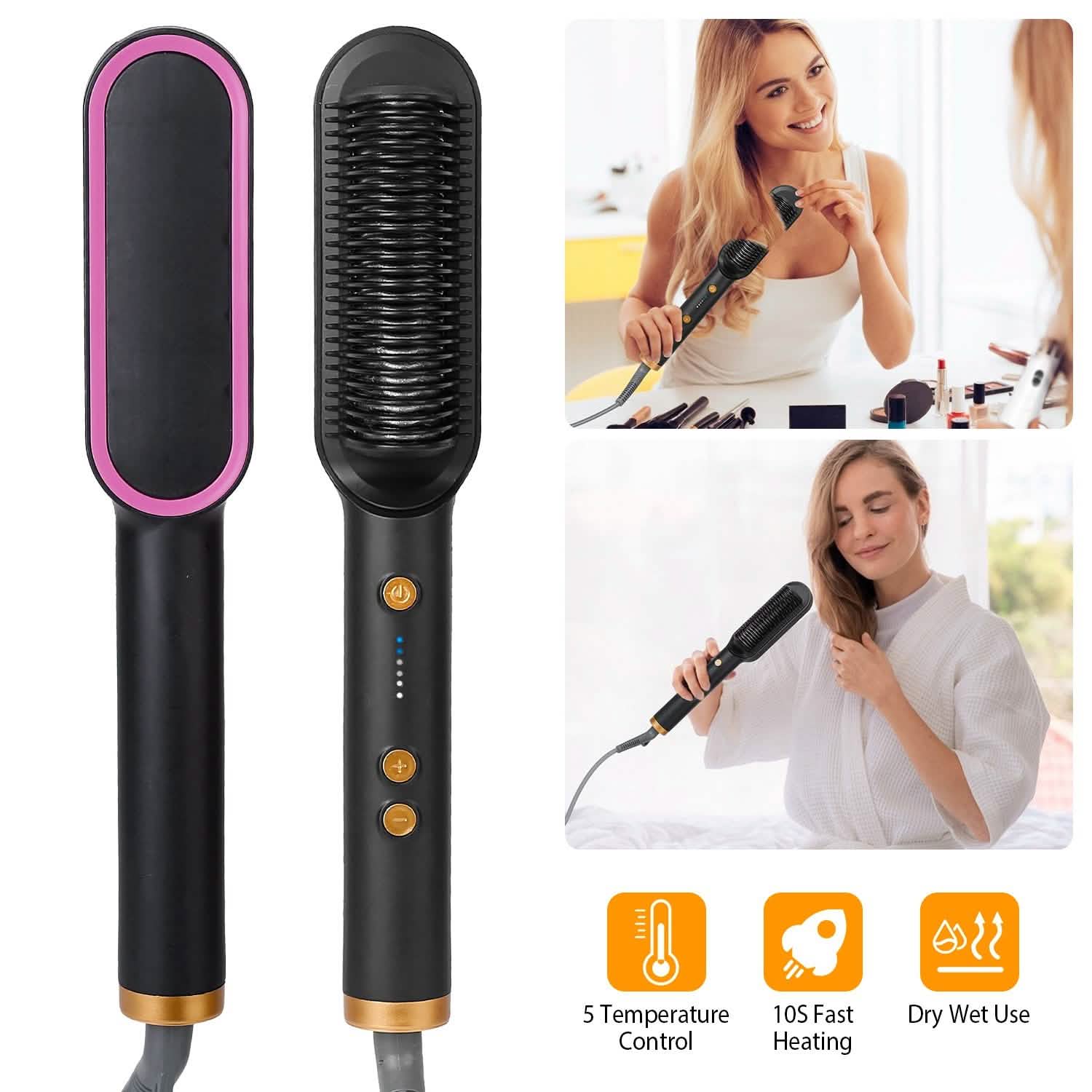 Electric Hair Straightener Brush DailySale