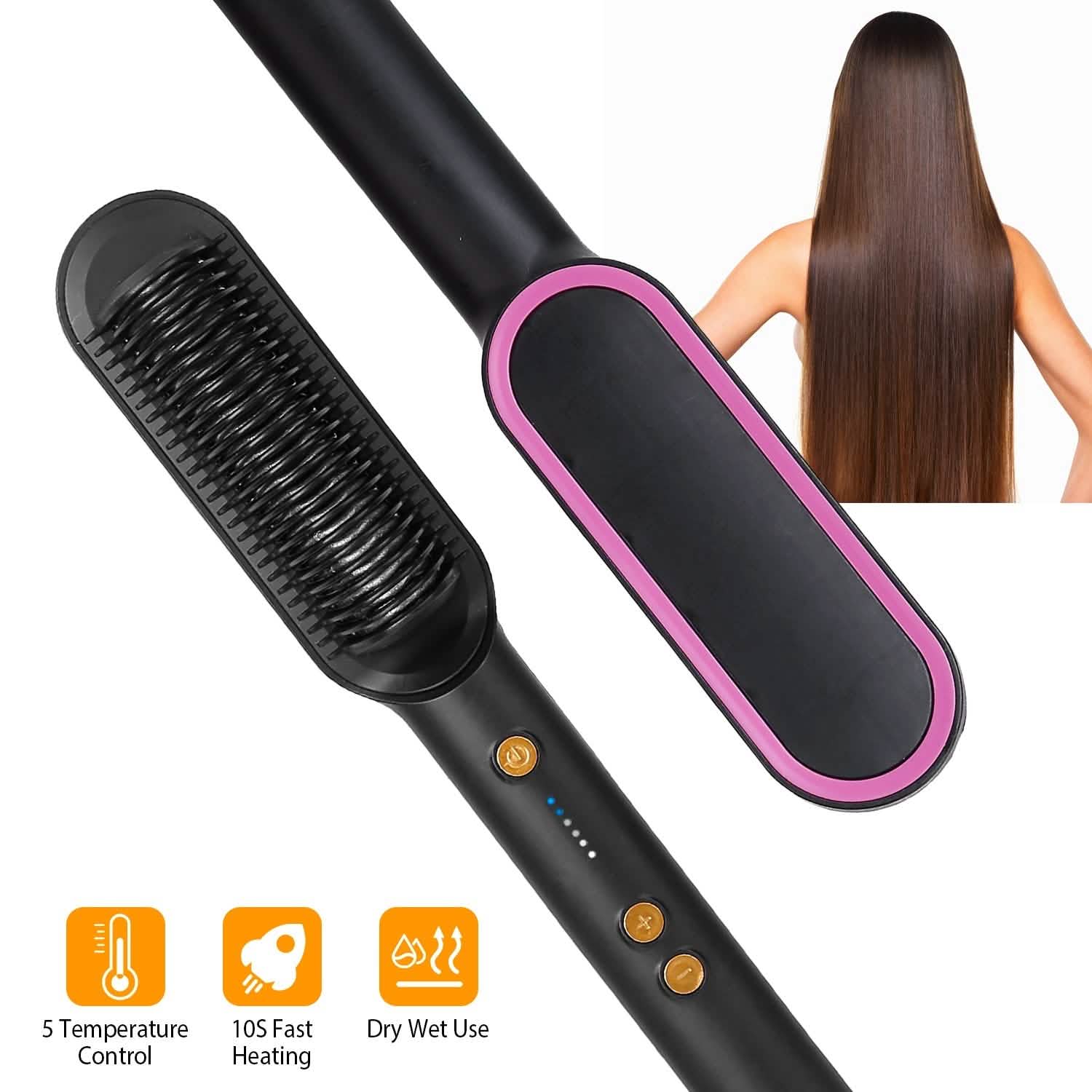 Electric Hair Straightener Brush DailySale