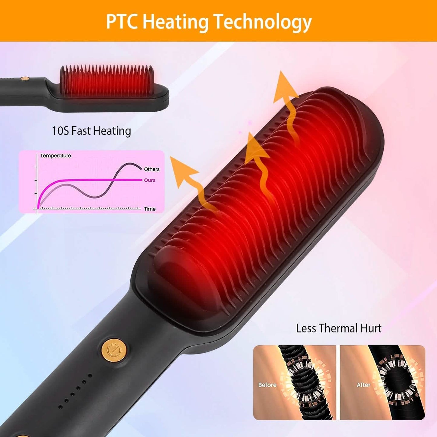 Electric Hair Straightener Brush DailySale