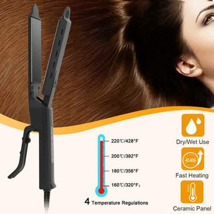 Electric Hair Straightener with 4 Temperature Adjustment DailySale