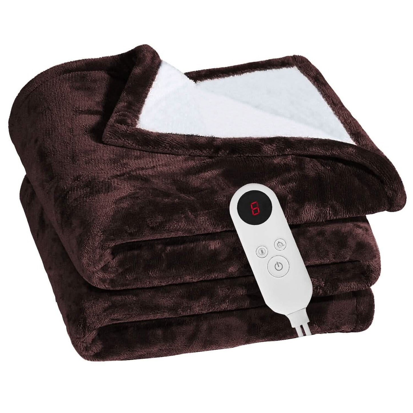 Electric Heated Flannel Throw Blanket DailySale