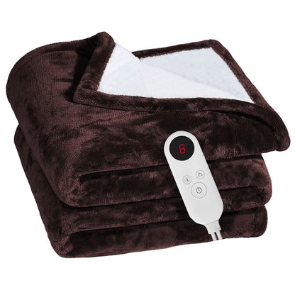 Electric Heated Flannel Throw Blanket DailySale