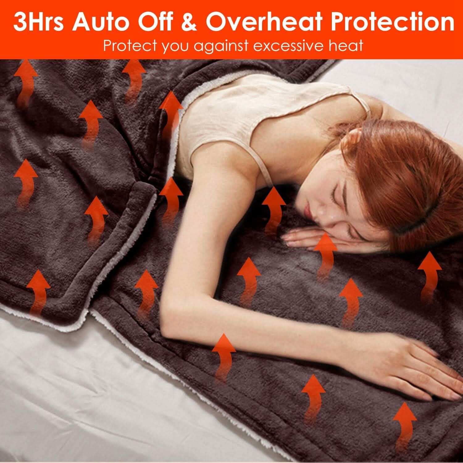 Electric Heated Flannel Throw Blanket DailySale