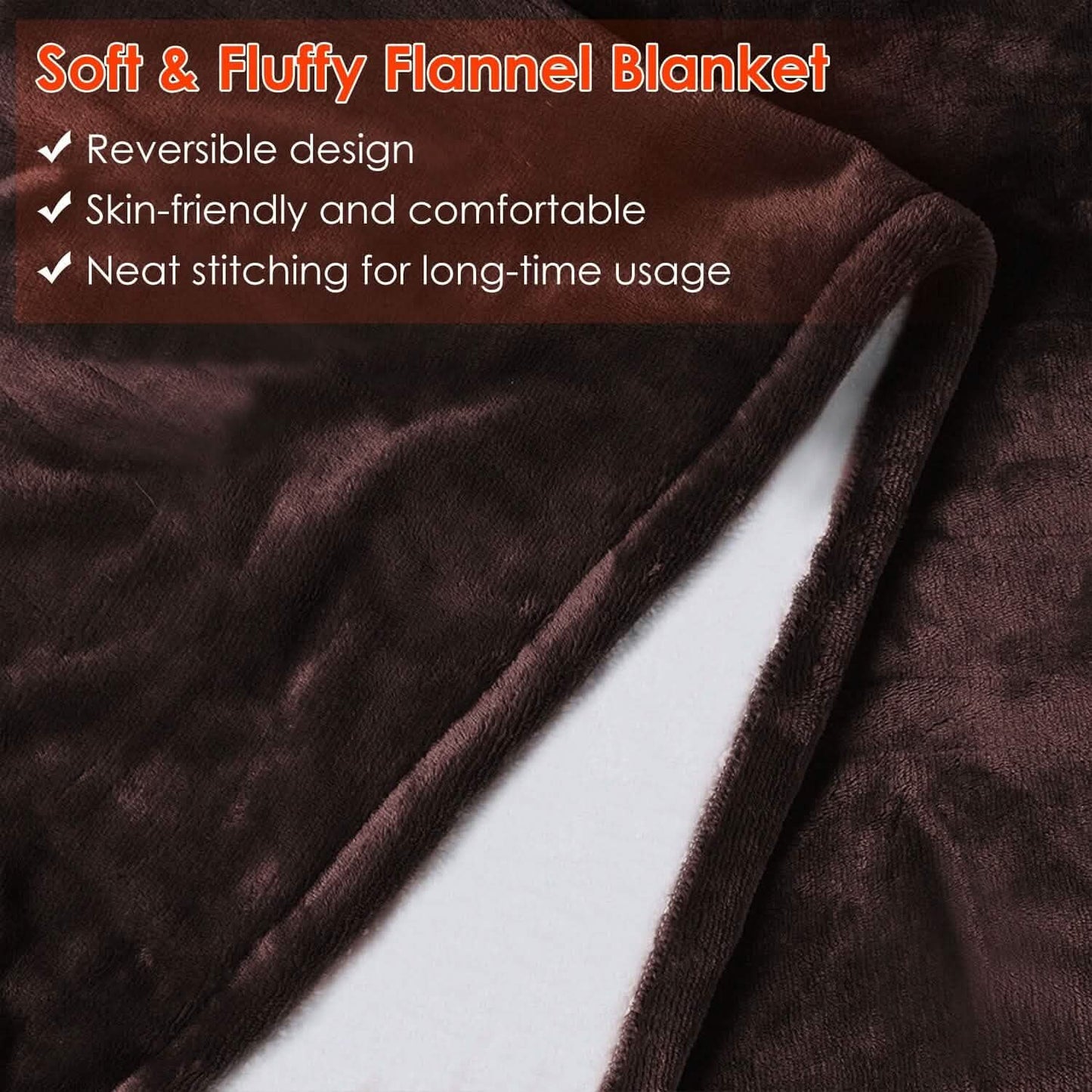 Electric Heated Flannel Throw Blanket DailySale
