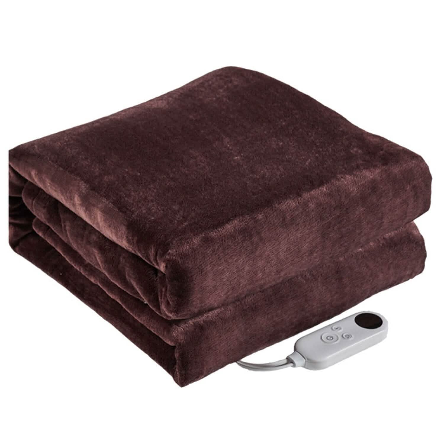 Electric Heated Flannel Throw Blanket DailySale