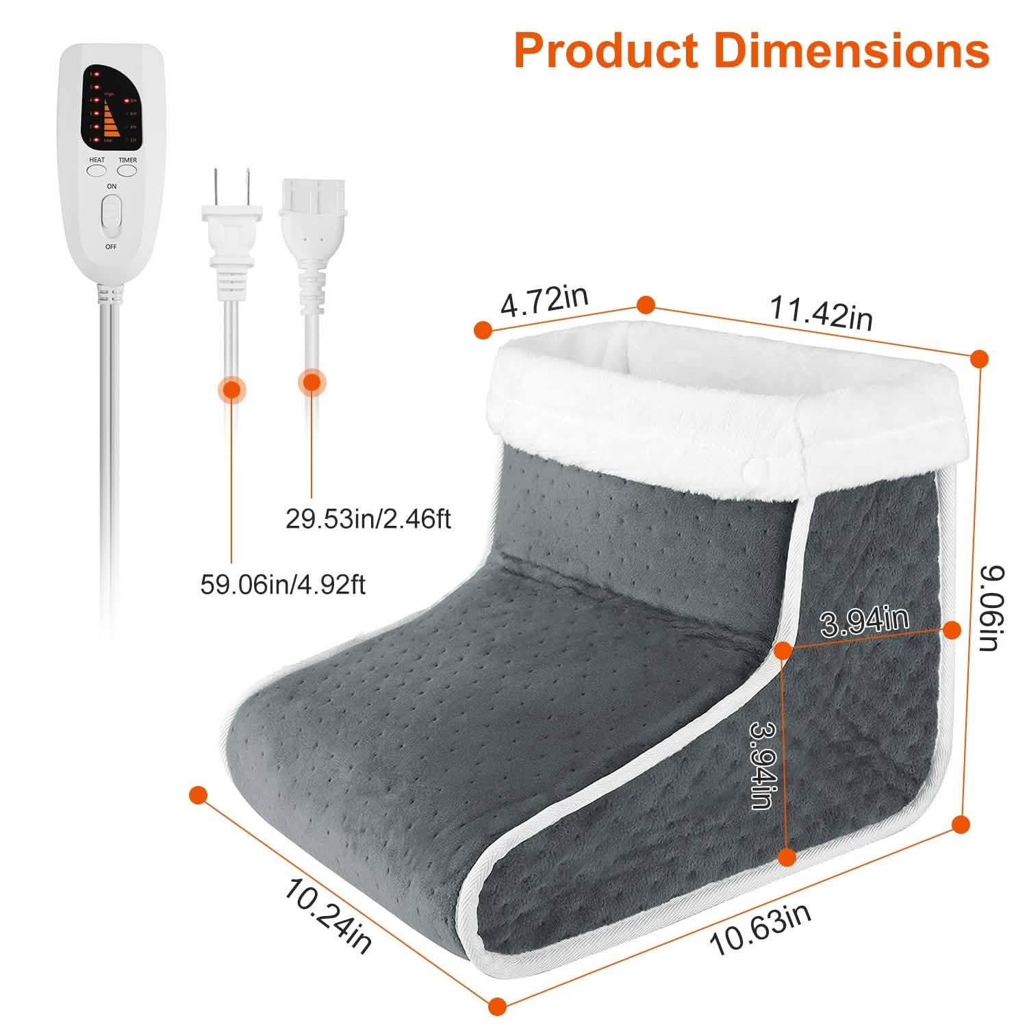 Electric Heated Foot Warmer with 6 Level Heating 4 Level Timing DailySale