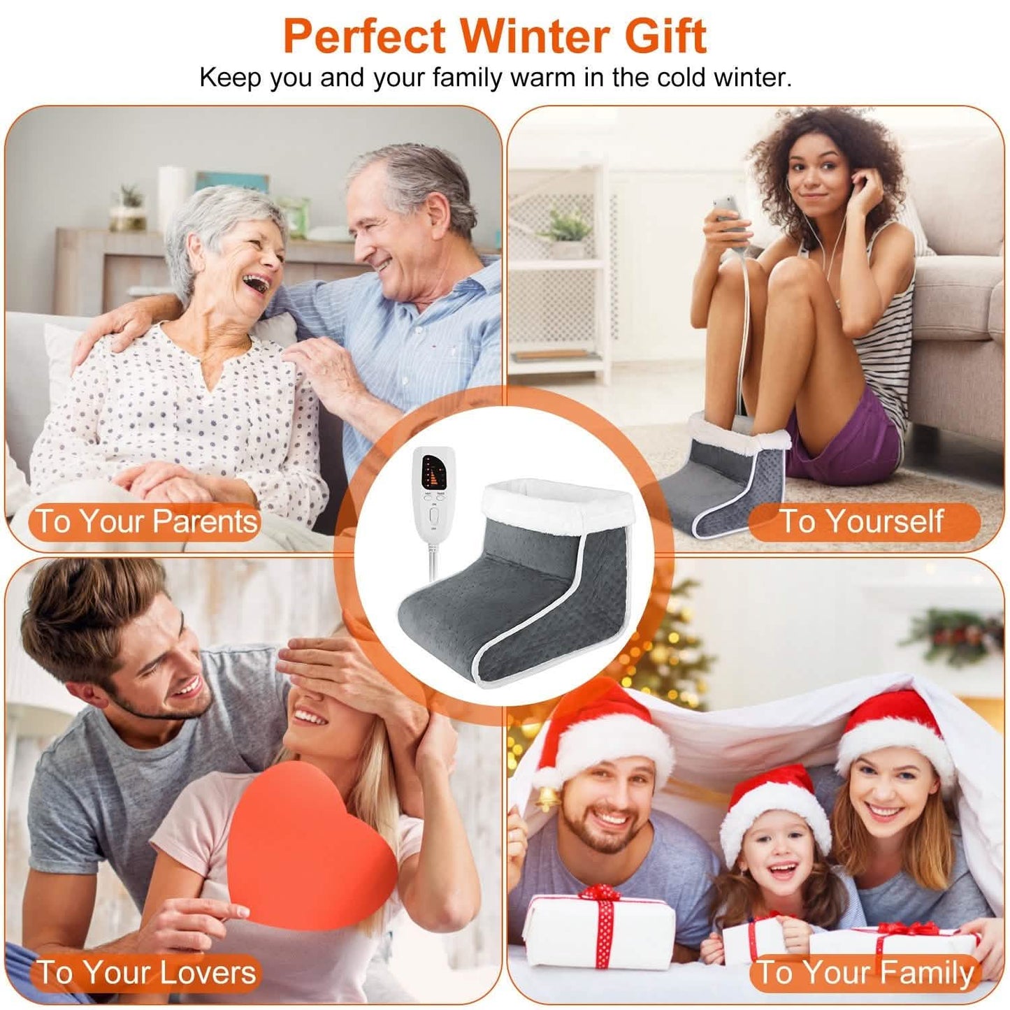 Electric Heated Foot Warmer with 6 Level Heating 4 Level Timing DailySale
