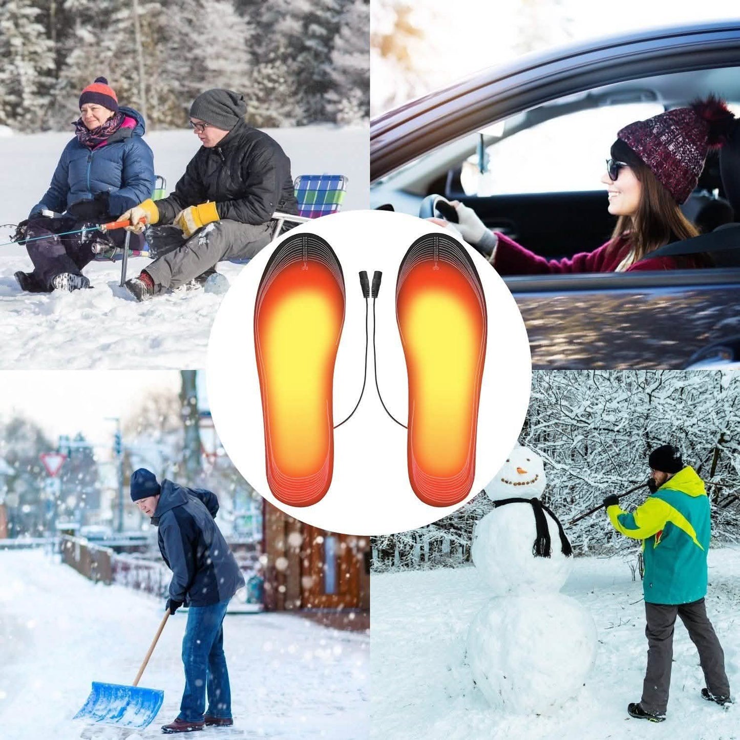Electric Heated Insoles USB Foot Warmer Pads DailySale