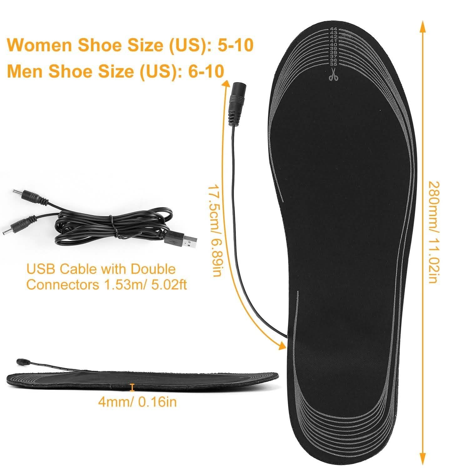 Electric Heated Insoles USB Foot Warmer Pads DailySale