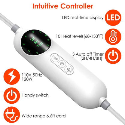 Electric Heated Throw Flannel Heated Blanket DailySale