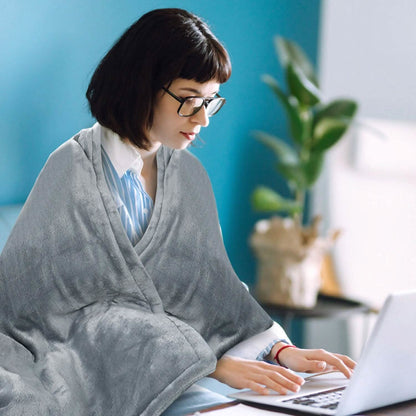 Electric Heated Throw Flannel Heated Blanket DailySale