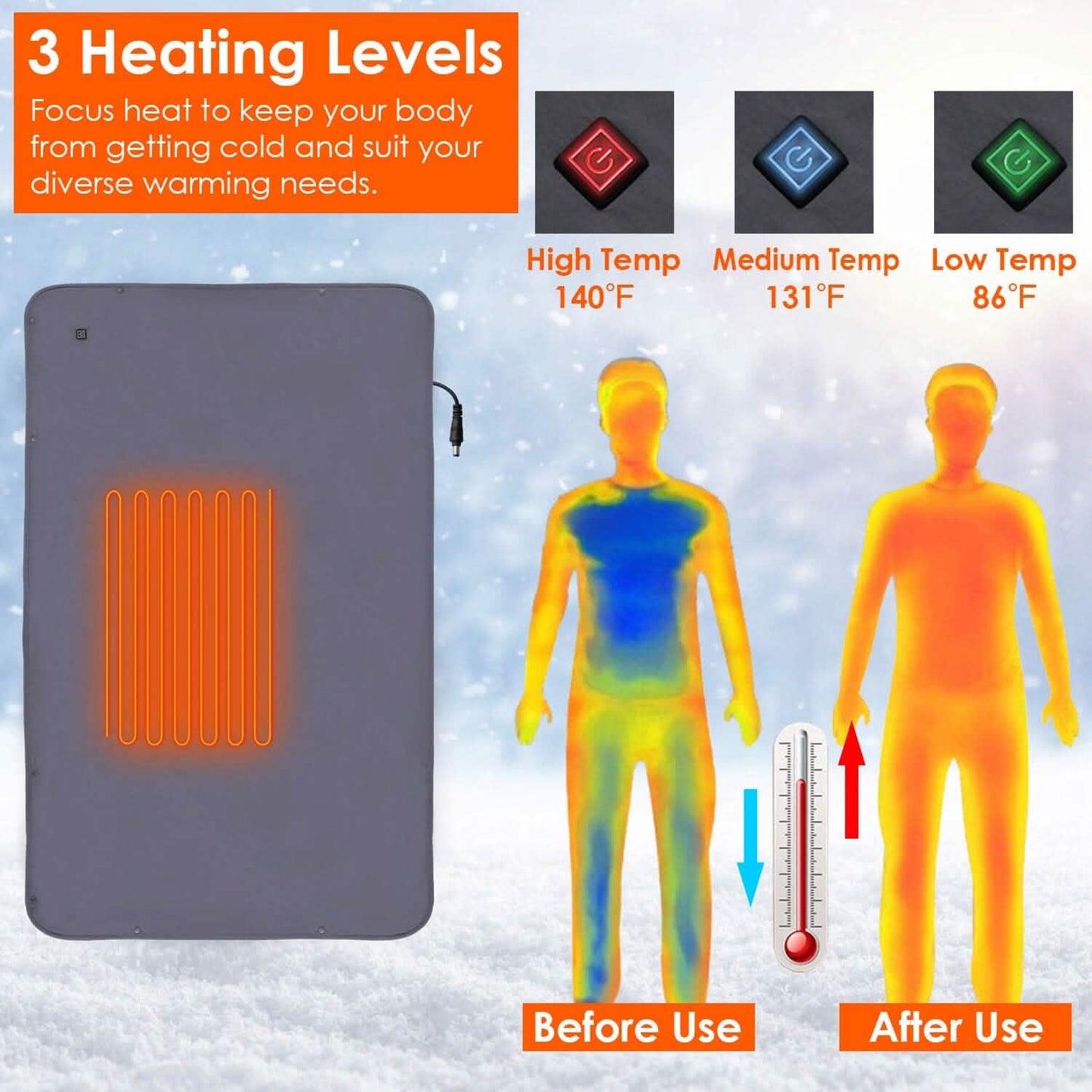 Electric Heated Throw Full Body Shawl DailySale