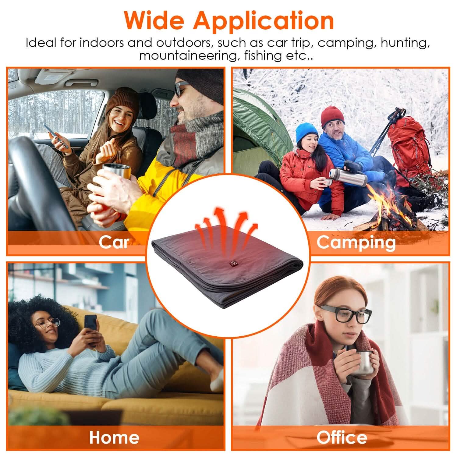Electric Heated Throw Full Body Shawl DailySale