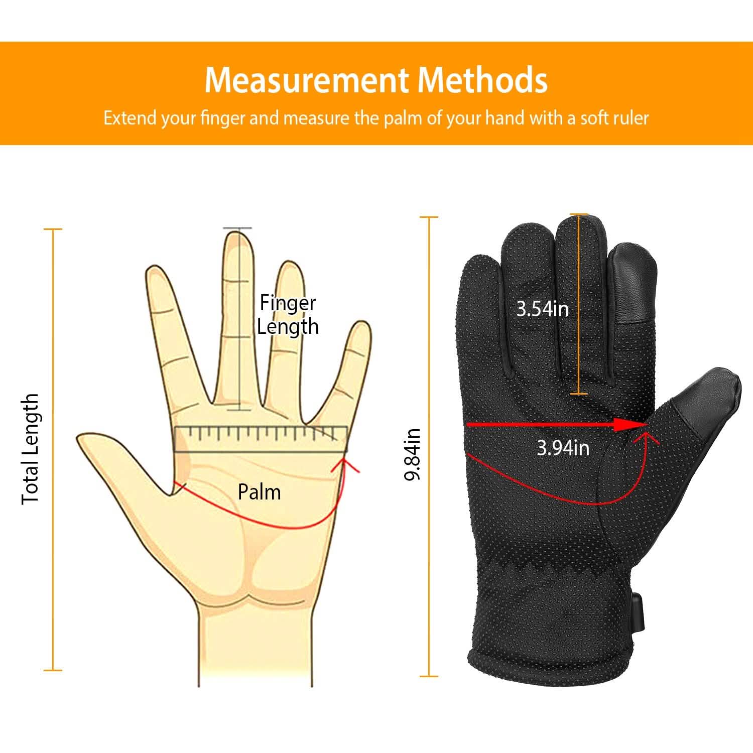 Electric Heated Touchscreen Thermal Gloves Leather USB Plug DailySale