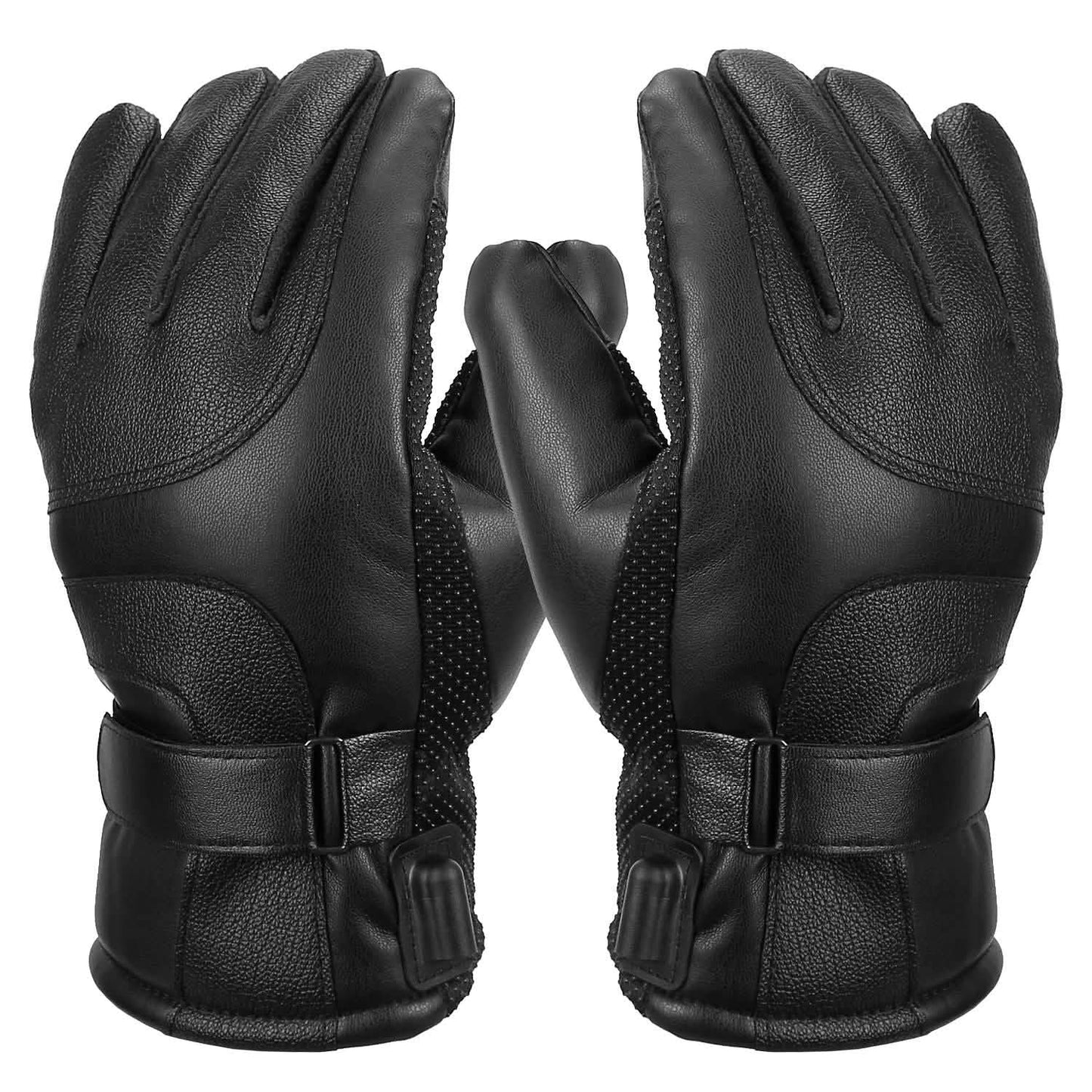 Electric Heated Touchscreen Thermal Gloves Leather USB Plug DailySale