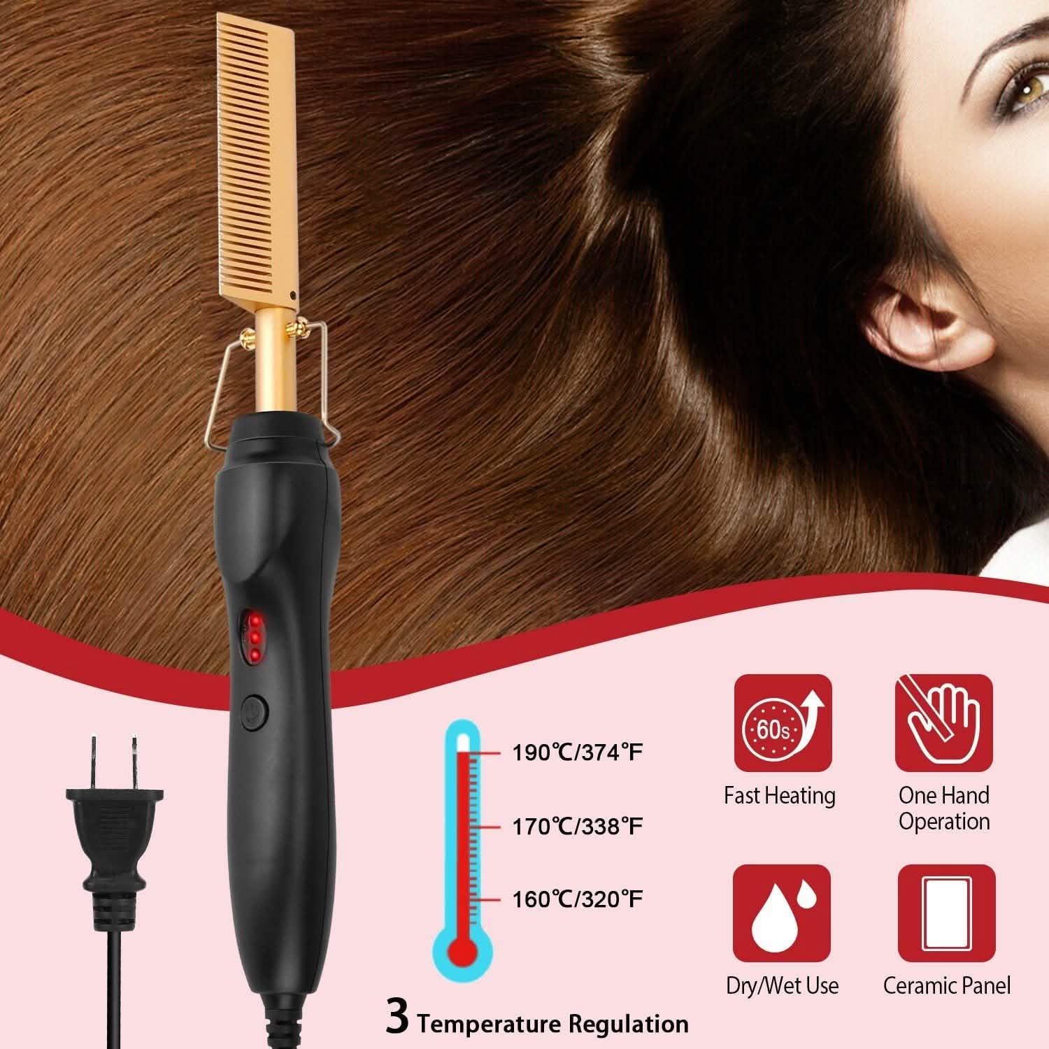 Electric Heating Hair Comb DailySale
