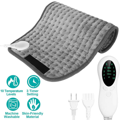 Electric Heating Pad for Back Abdomen Shoulder with 10 Adjustable Temperature Smart Timer Setting DailySale