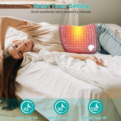 Electric Heating Pad for Back Abdomen Shoulder with 10 Adjustable Temperature Smart Timer Setting DailySale