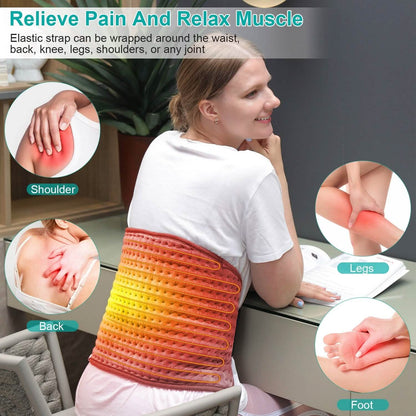 Electric Heating Pad for Back Abdomen Shoulder with 10 Adjustable Temperature Smart Timer Setting DailySale