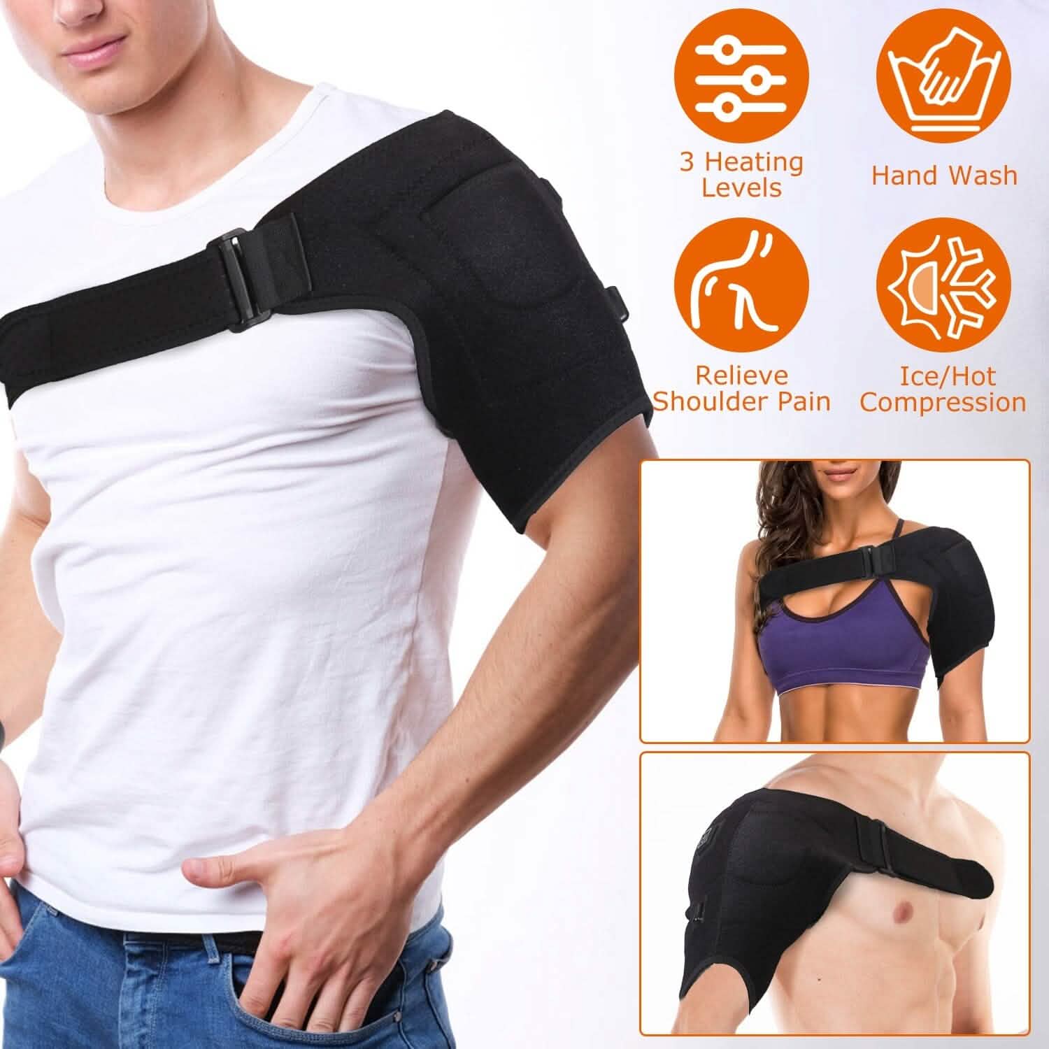 Electric Heating Pad Therapy Shoulder Heating Wrap Compression Sleeve DailySale