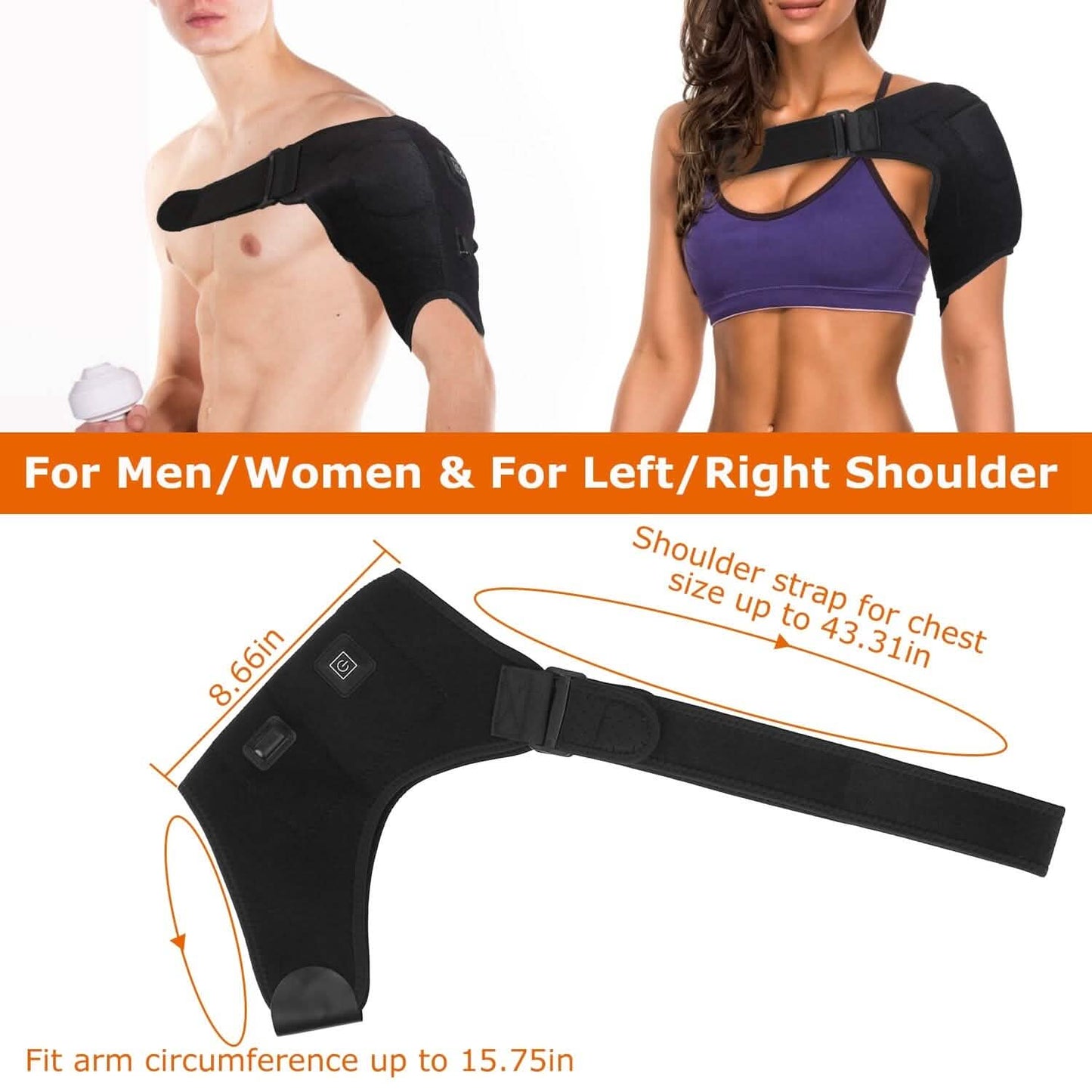Electric Heating Pad Therapy Shoulder Heating Wrap Compression Sleeve DailySale