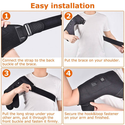 Electric Heating Pad Therapy Shoulder Heating Wrap Compression Sleeve DailySale