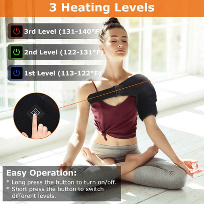 Electric Heating Pad Therapy Shoulder Heating Wrap Compression Sleeve DailySale