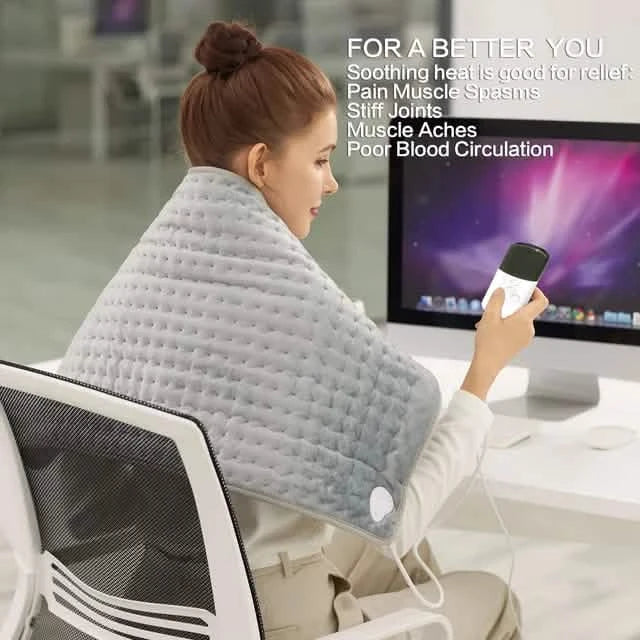 Electric Heating Pads, Washable Heated Blanket for Back Pain Muscle Pain Relieve DailySale