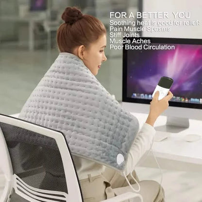 Electric Heating Pads, Washable Heated Blanket for Back Pain Muscle Pain Relieve DailySale