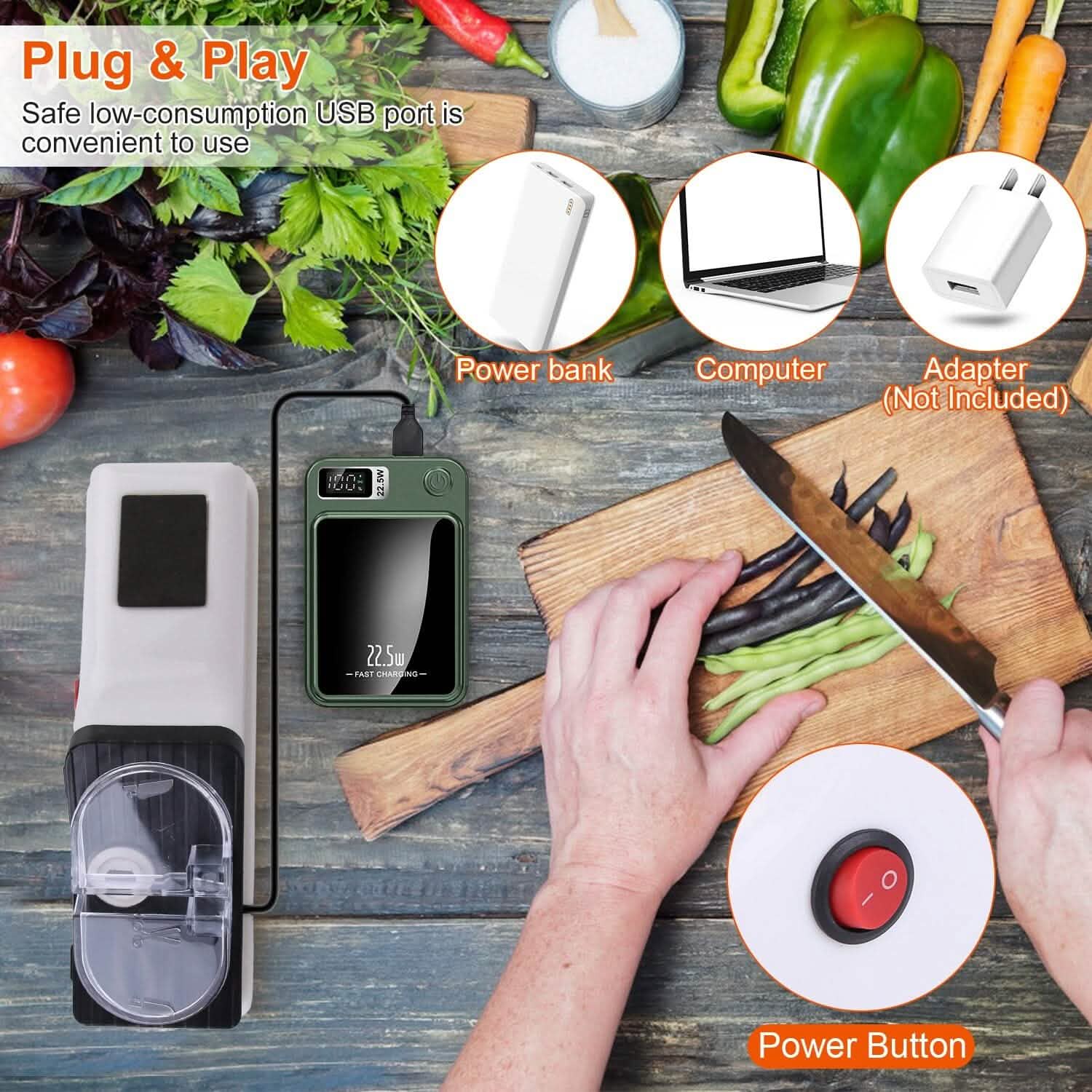 Electric Knife Sharpener with USB Plug DailySale